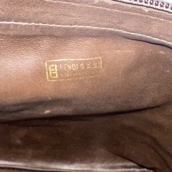 Authentic Fendi Zucca PVC Crossbody Bag Brown Monogram FF Logo Vintage Italy - Picture 13 of 14